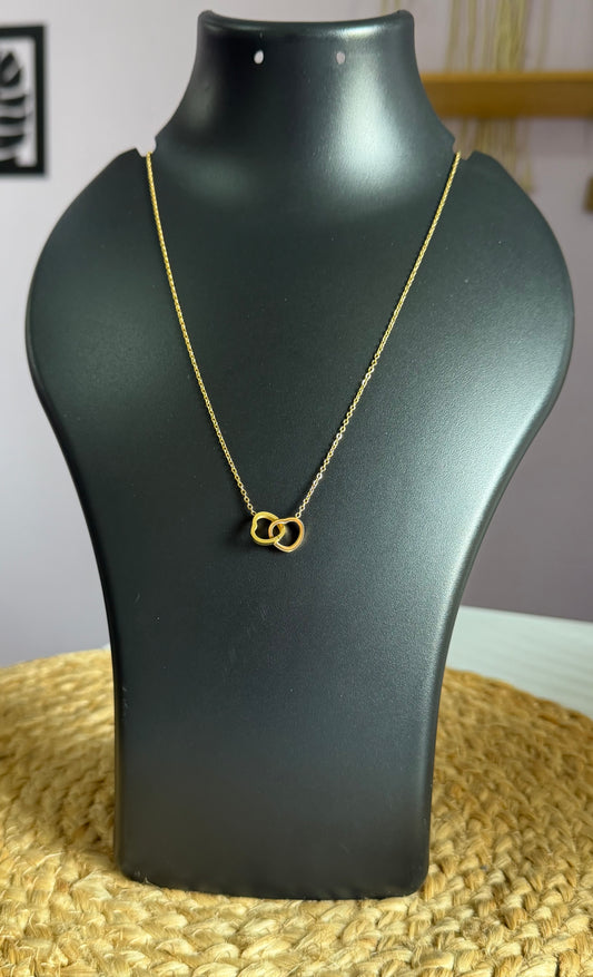 Forever Us Double Heart Anti Tarnish Neck Chain