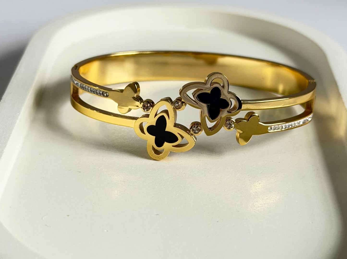 Butterfly Garden Anti-Tarnish Kada Bracelet - Regular Size