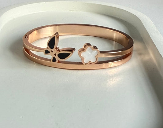 Flutter Bloom Anti-Tarnish Butterfly Kada Bracelet- Baby Size