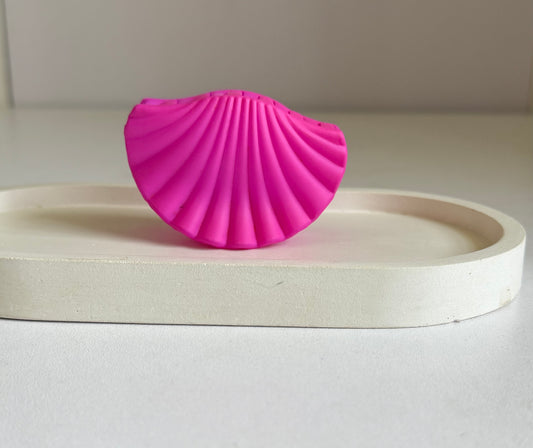 Seashell Dream Medium Size Claw Clip - Dark Pink