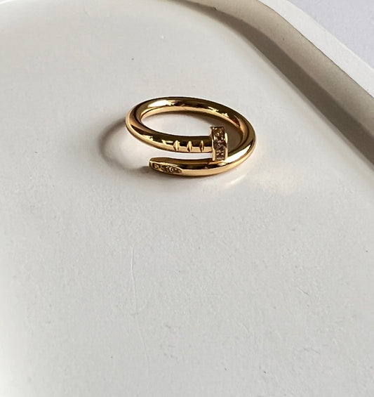 Nail It - Anti - Tarnish Ring . Size - 8