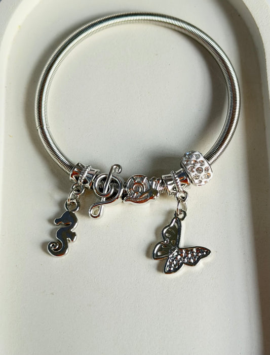 Wings & Waves Pandora Style Charm Bracelet