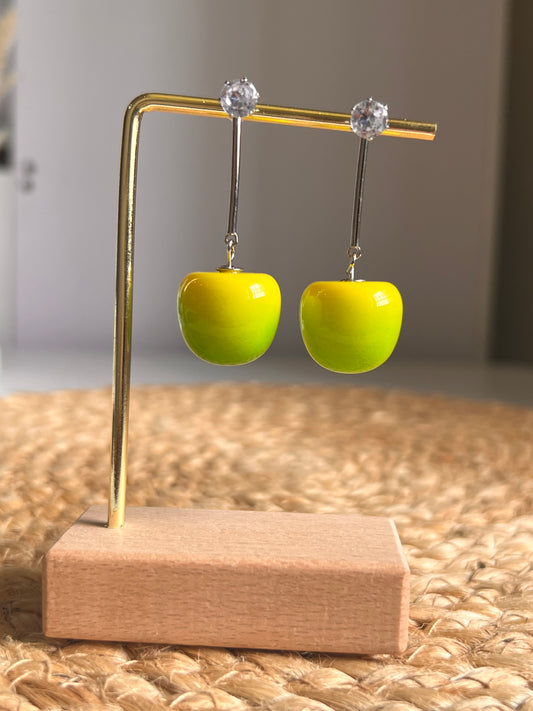 Korean Style Green Apple Earrings