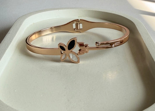 Elegant Flutter Anti-Tarnish Butterfly Kada Bracelet - Regular Size