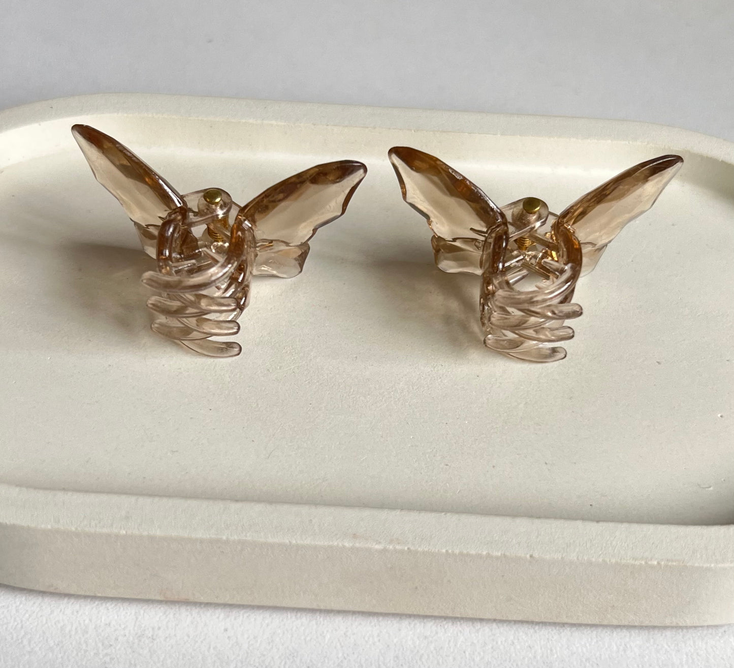 Twin Wings Mini Butterfly Hair Clips (2 Pieces) -  Brown