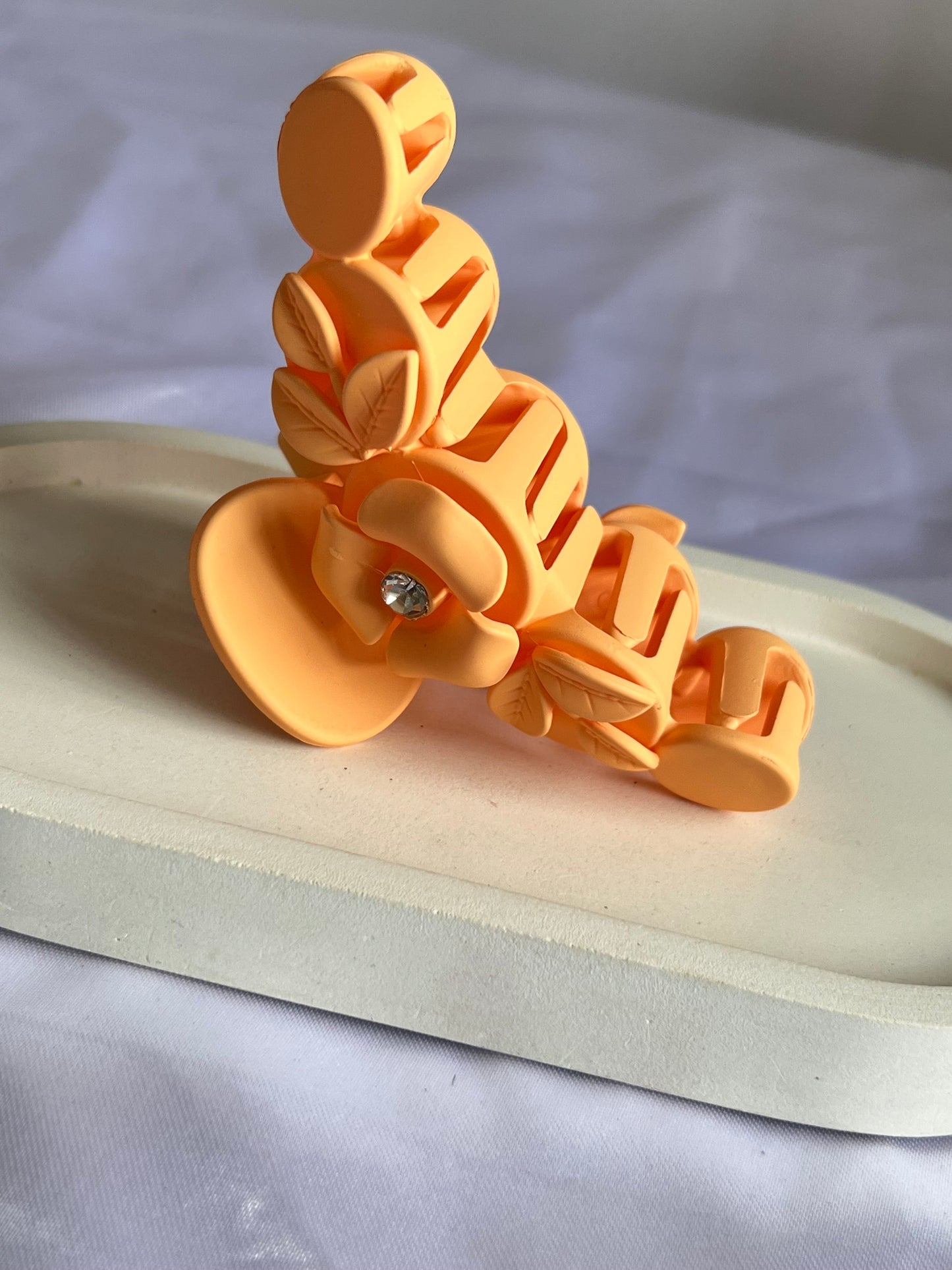 Floral Whisper Claw Clip - Marigold
