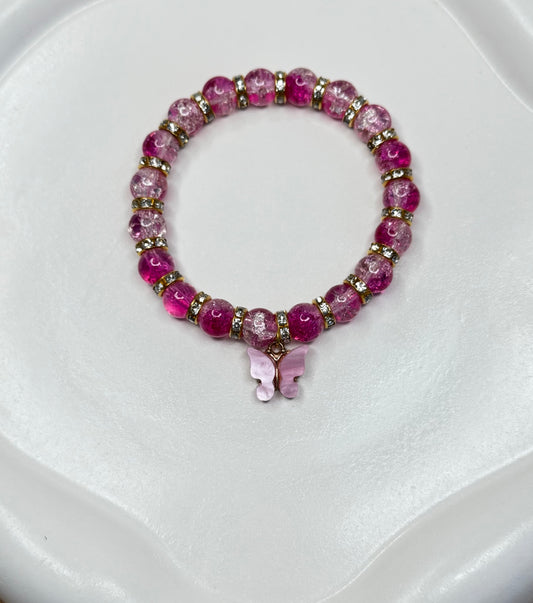 Blush Wings Butterfly Beads Bracelet