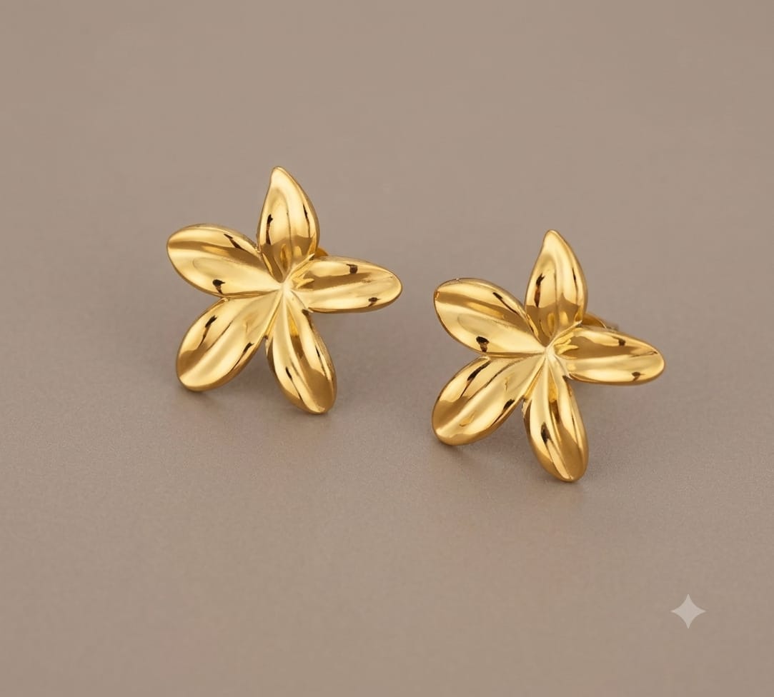 The Sculpted Lily Anti Tarnish Earrings