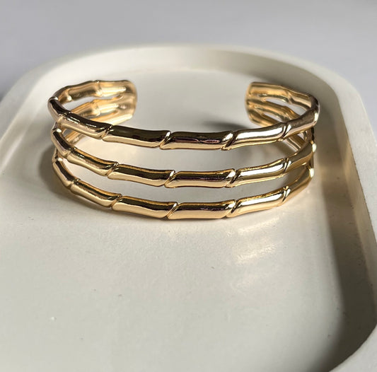 Iconic Twist Cuff Bracelet- Gold
