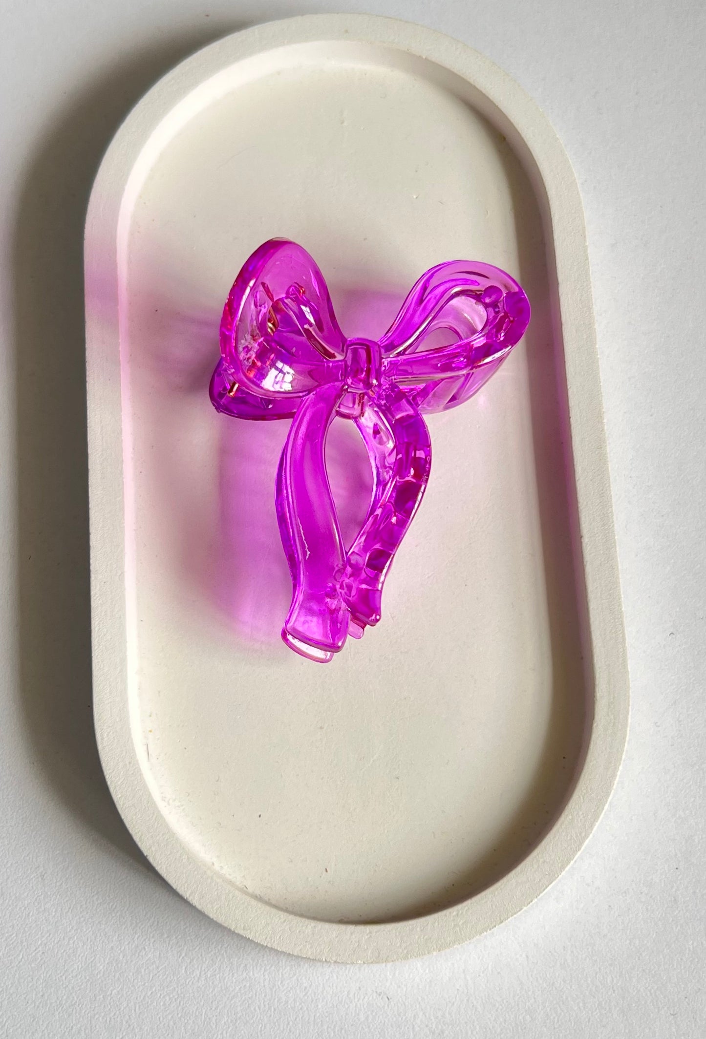 Glossy Bow Claw Clip - Purple