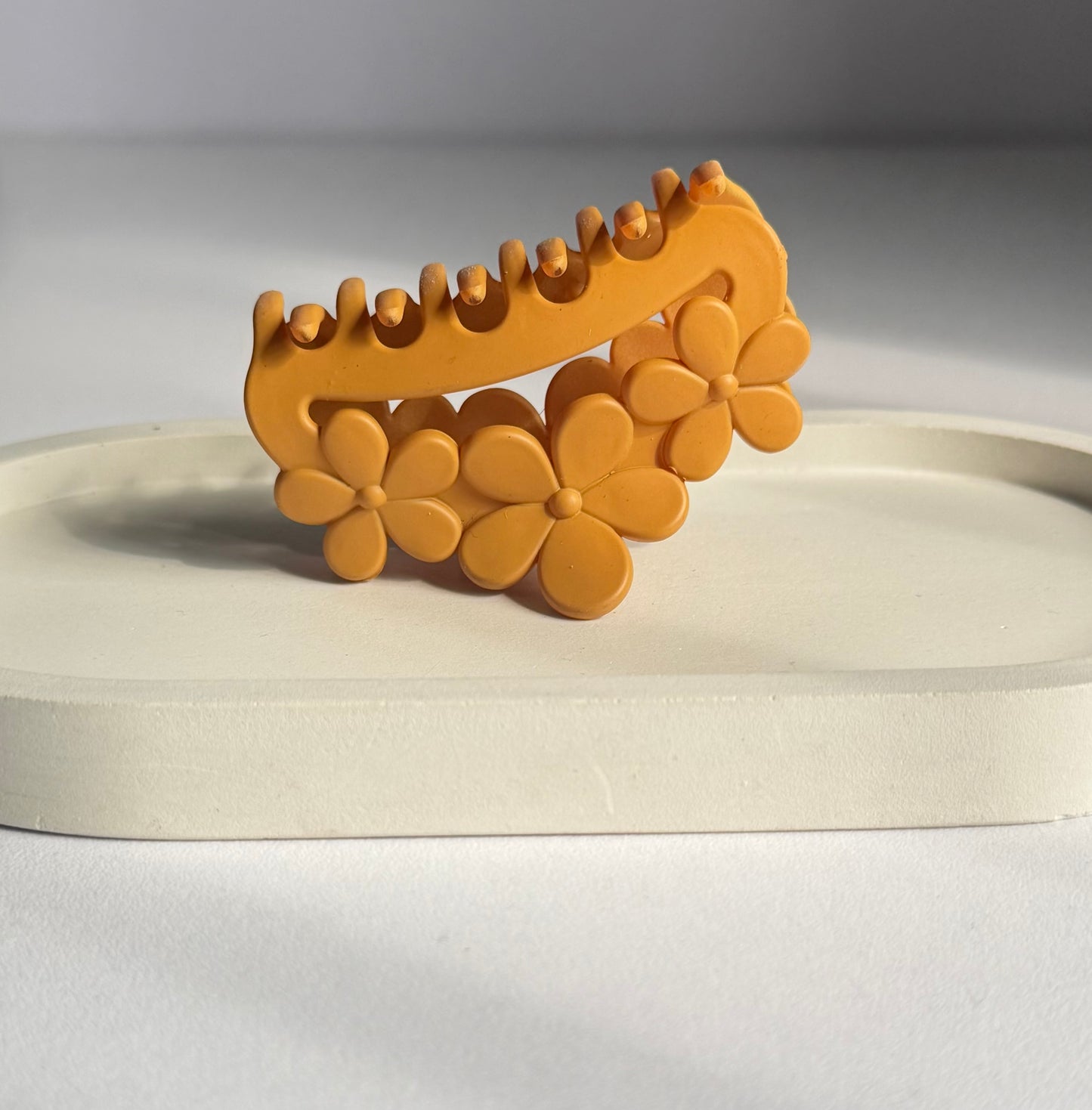 Triple Bloom Claw Clip - Yellow