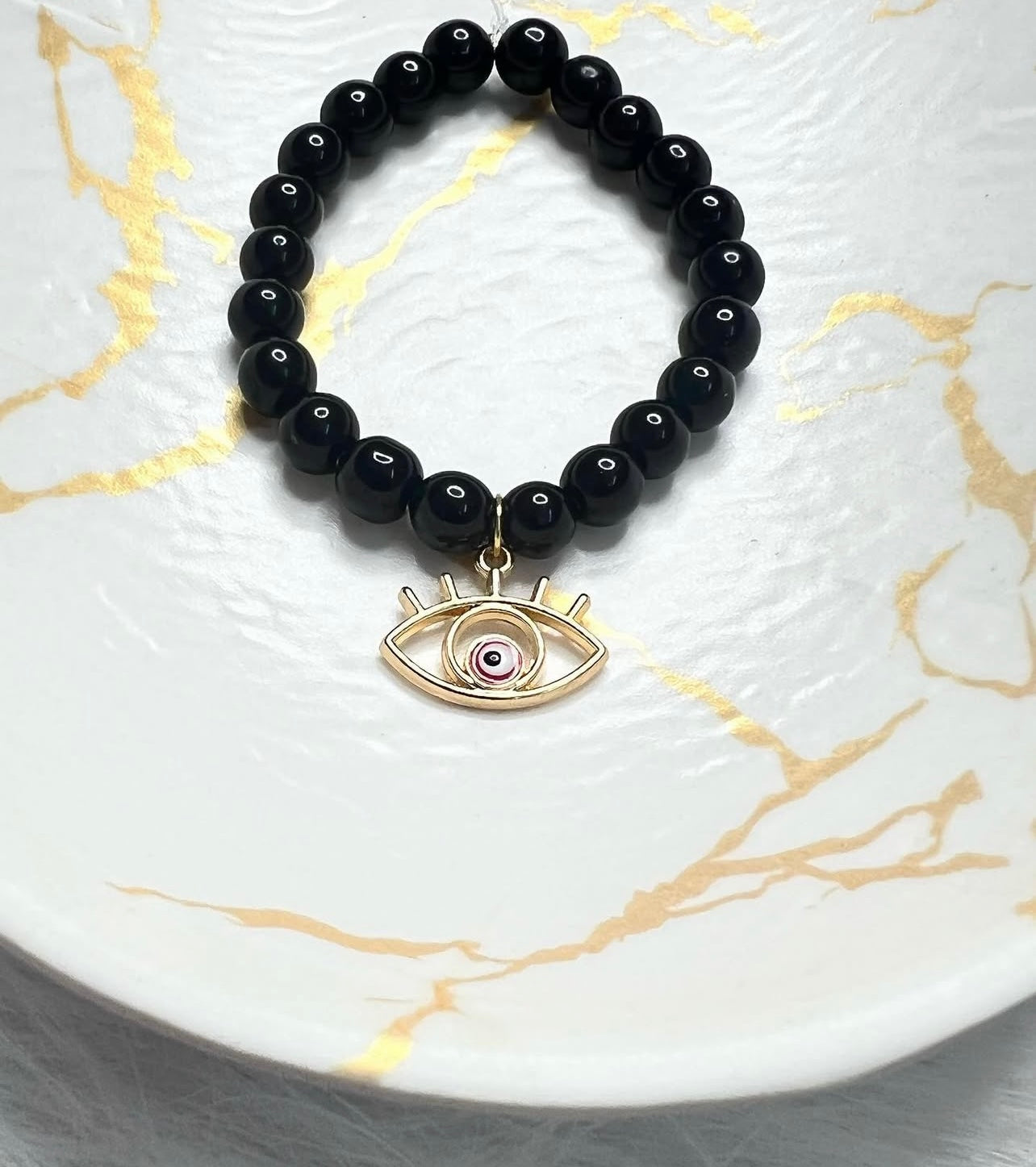 Trendy Black Evil Eye Bracelet