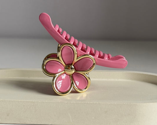The Darling Daisy Claw Clip - Dark Pink