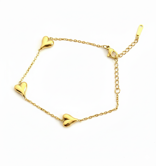 The Darling Hearts Anti Tarnish Chain Bracelet