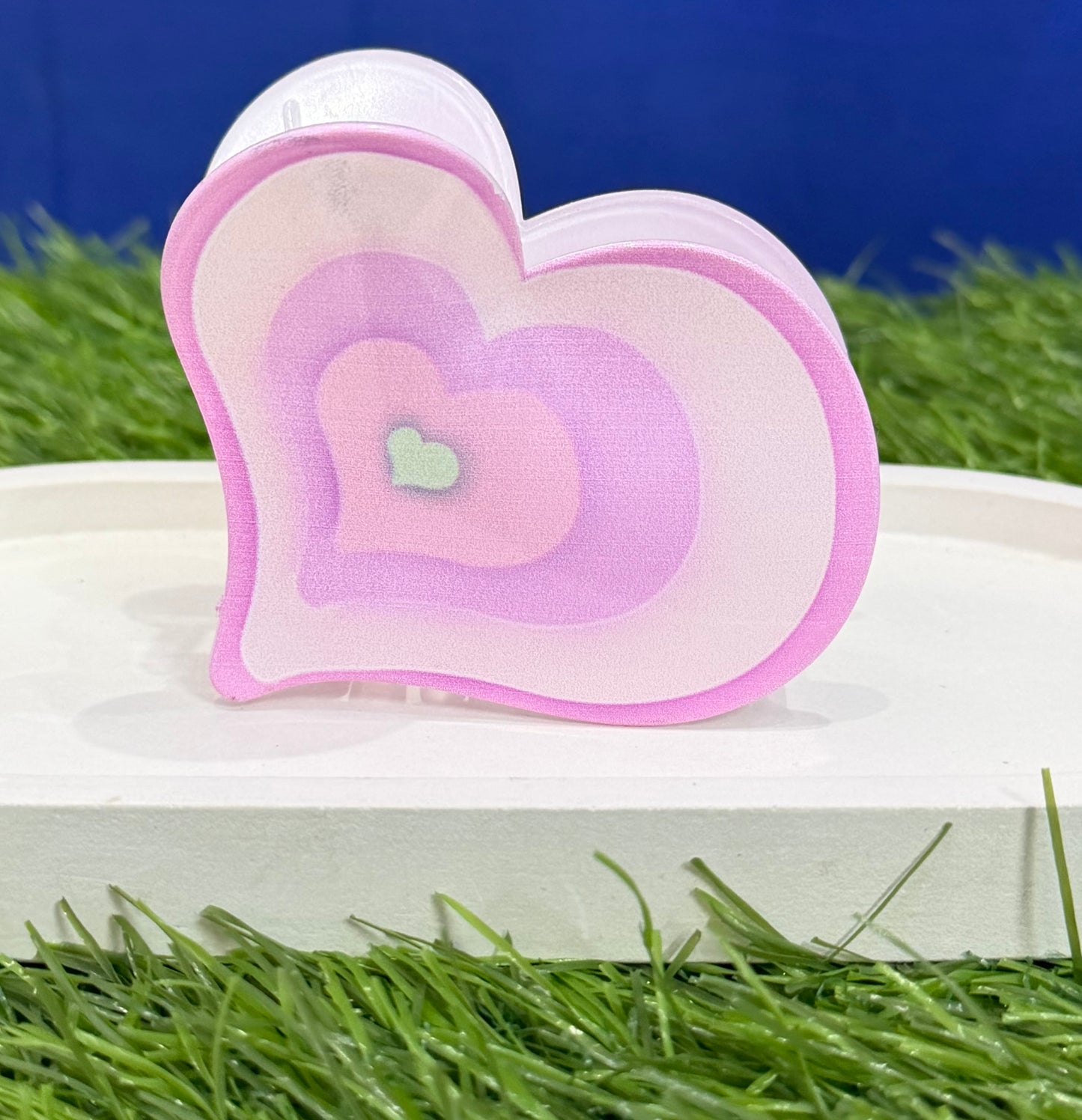 Infinite Love Aesthetic Heart Claw Clip -  Pink