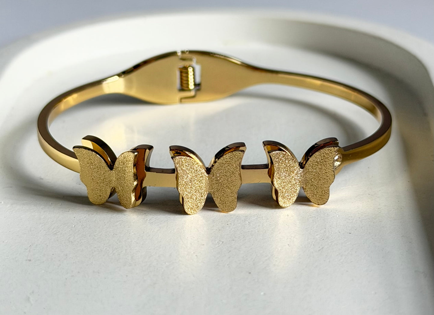 The Ethereal Trio Butterfly Anti Tarnish Kada Bracelet-Regular Size