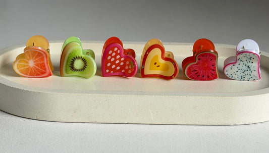 Kawaii Fruity Mini Claw Clips ( Pack of 6)