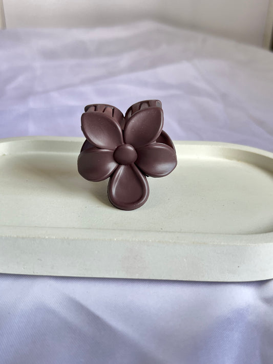 Mini Flora Claw Clip- Espresso