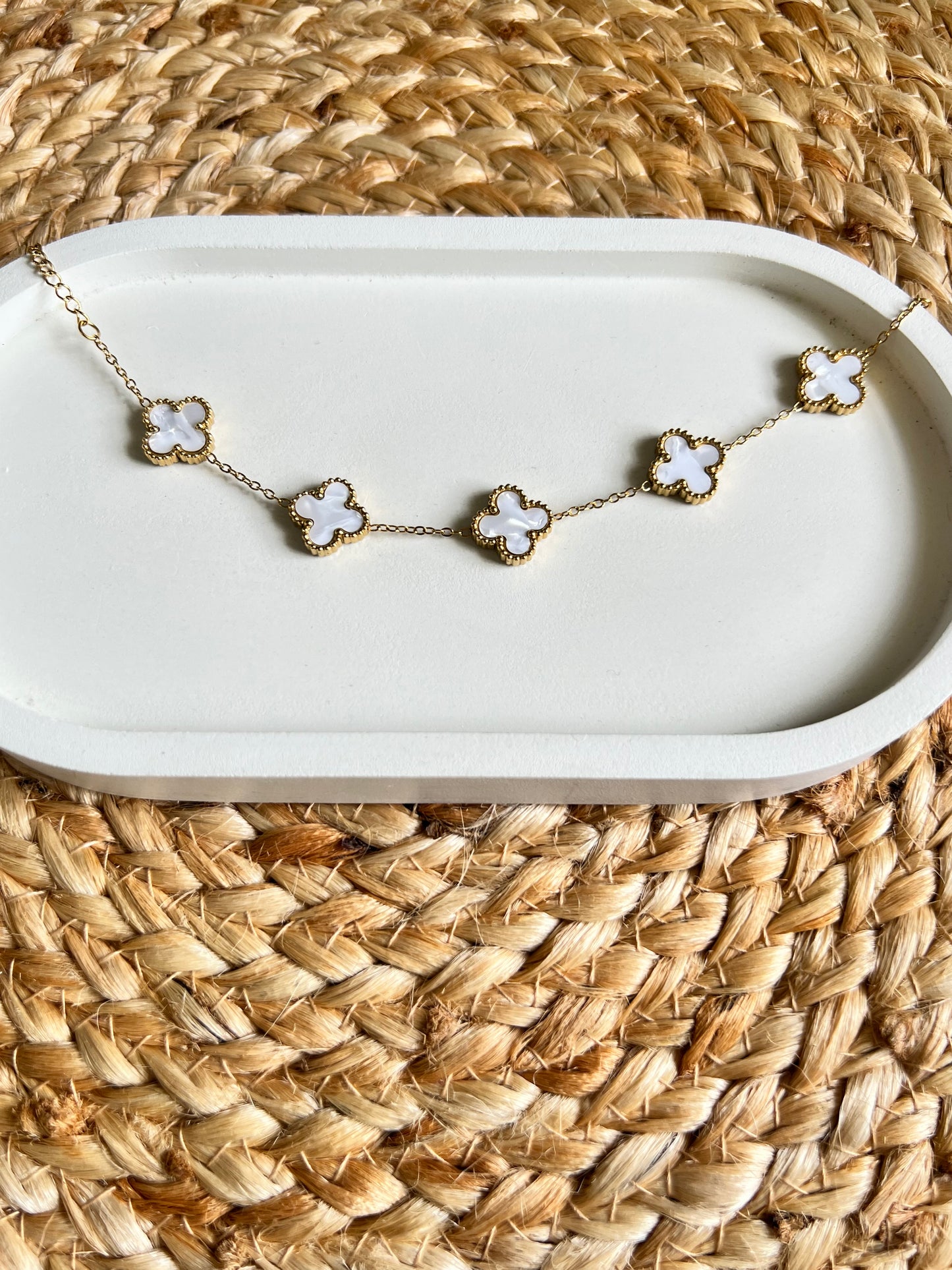 Lucky Glow White Clover Bracelets