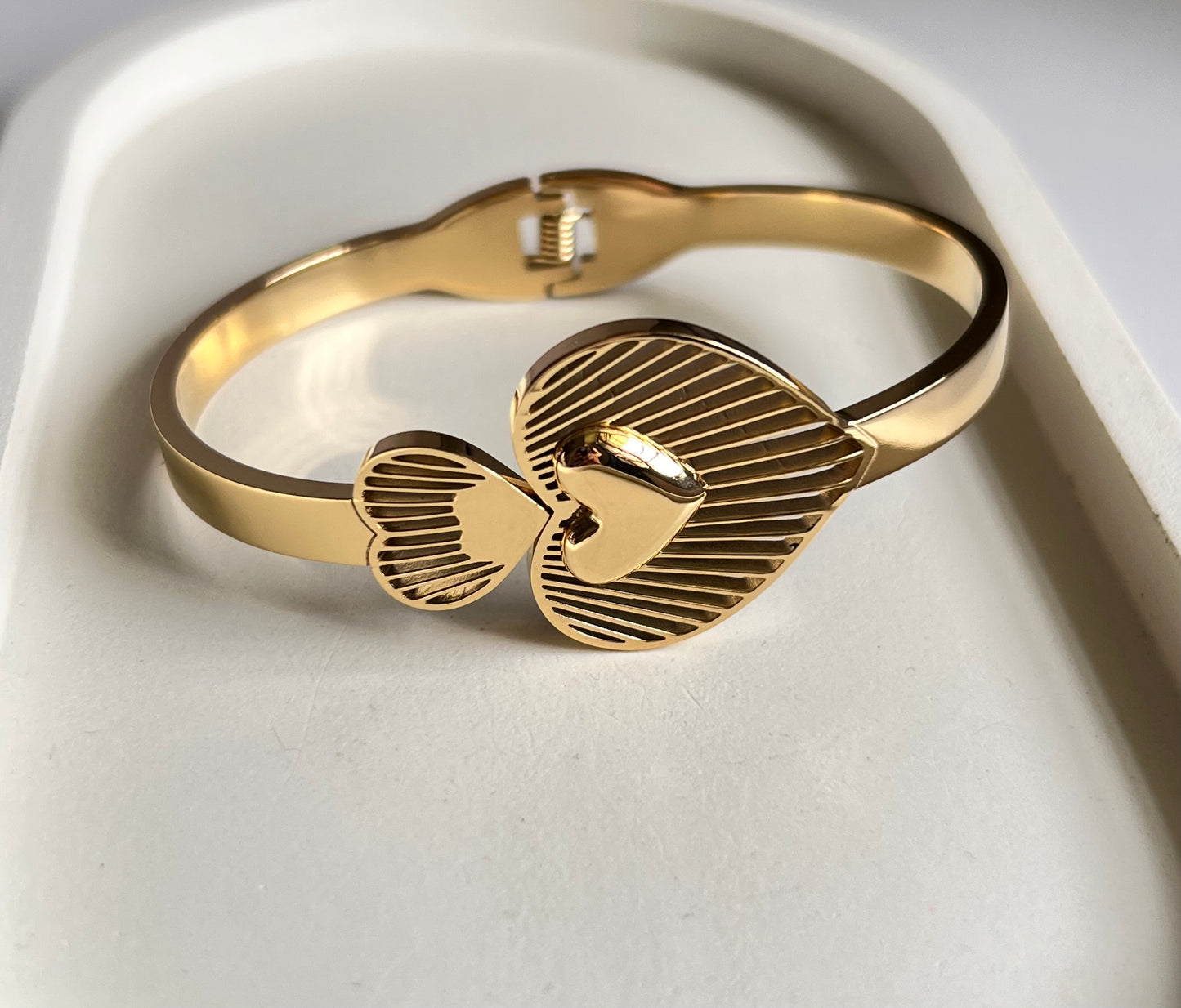 Forever Yours Heart Kada -Luxe Anti-Tarnish Finish