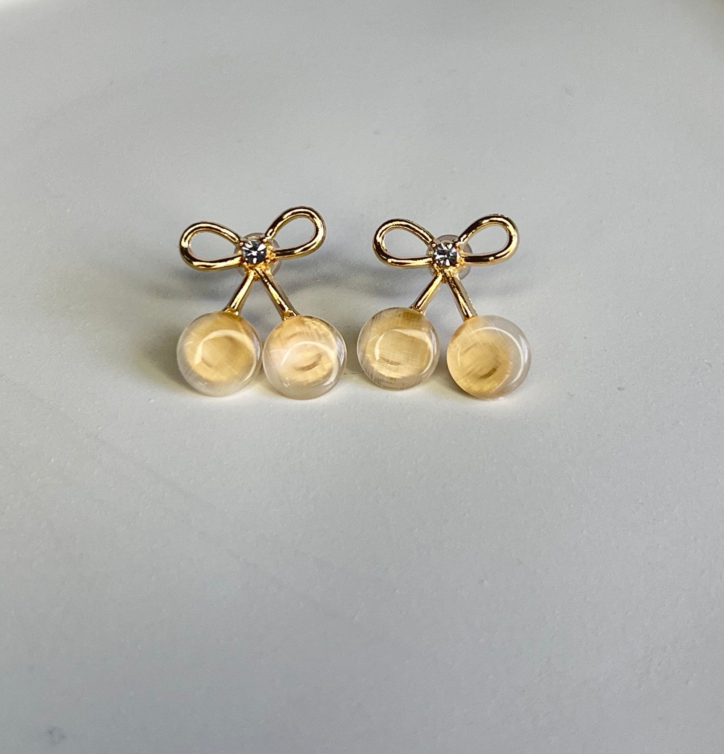 Cute Cherry Bow Earrings