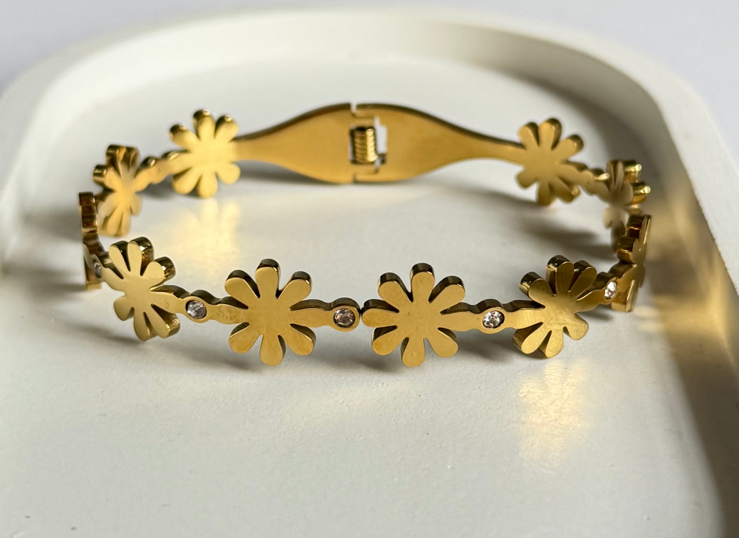 The Spring Blossom Anti Tarnish Kada Bracelet - Regular Size