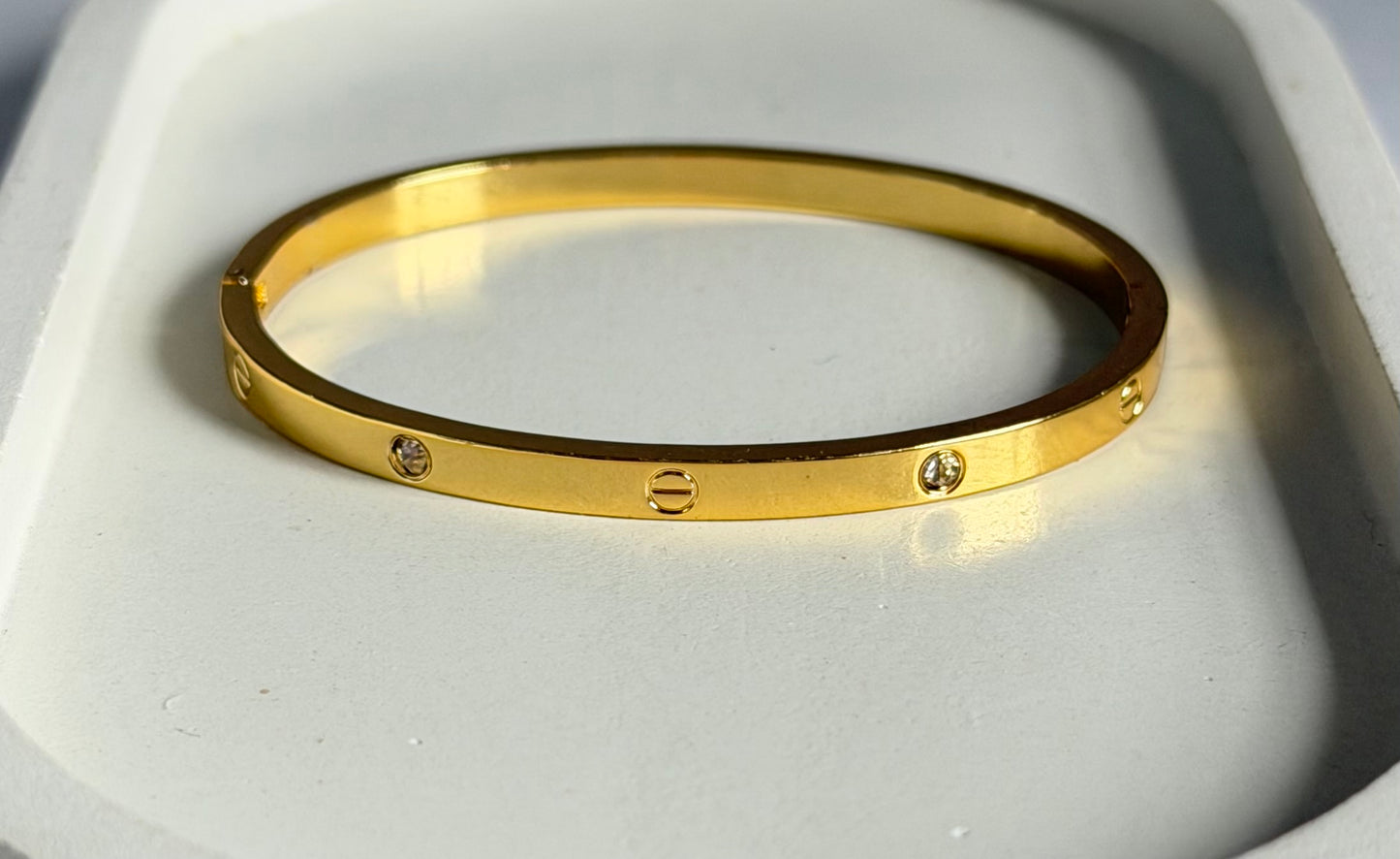 The Icon Anti Tarnish Bangle Type Kada Bracelet - Medium Size