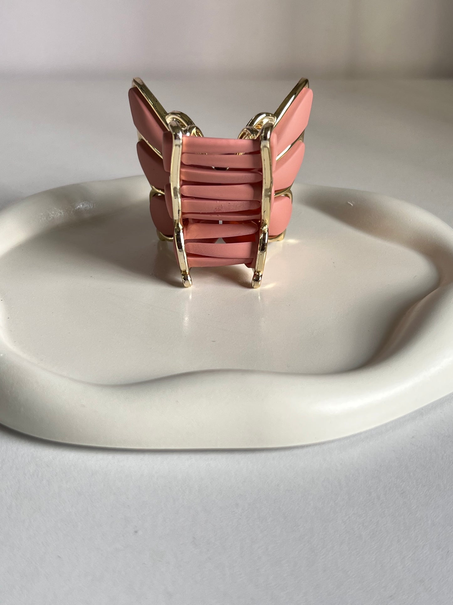 Luxe Flutter Butterfly Claw Clip - Peach