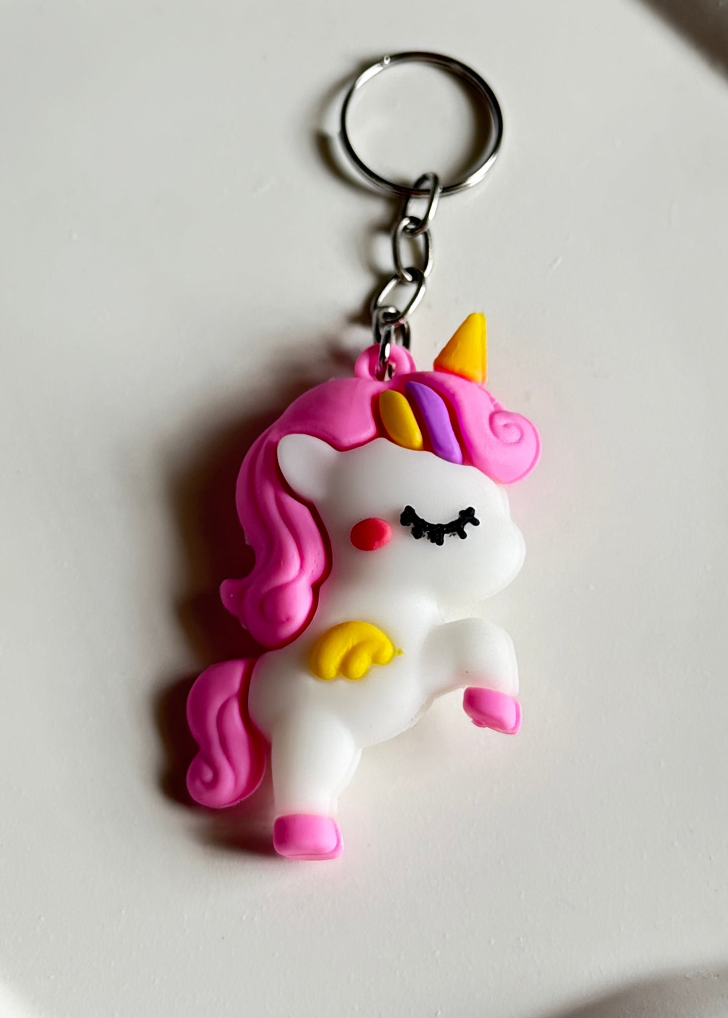 Kawaii Style Unicorn Keychain  - Pink