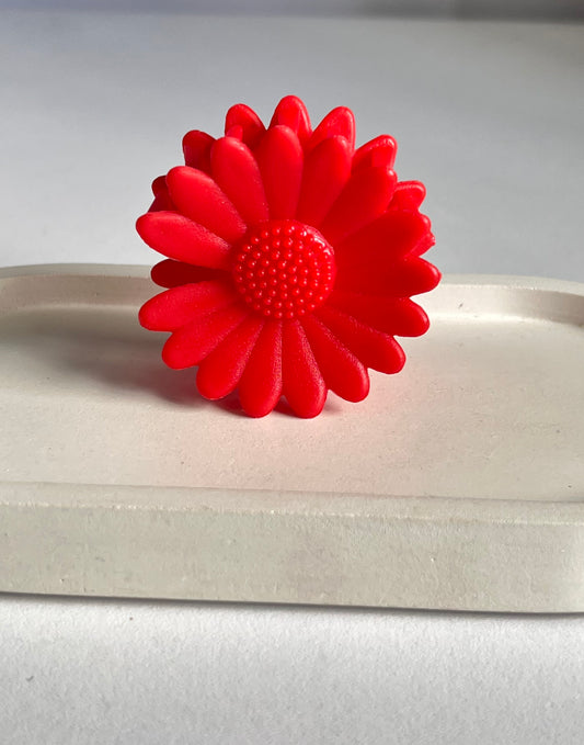 Pinteresty Sunflower Mini Claw Clip - Red