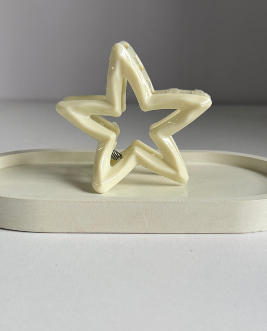 Twinkle Shine Claw Clip - White