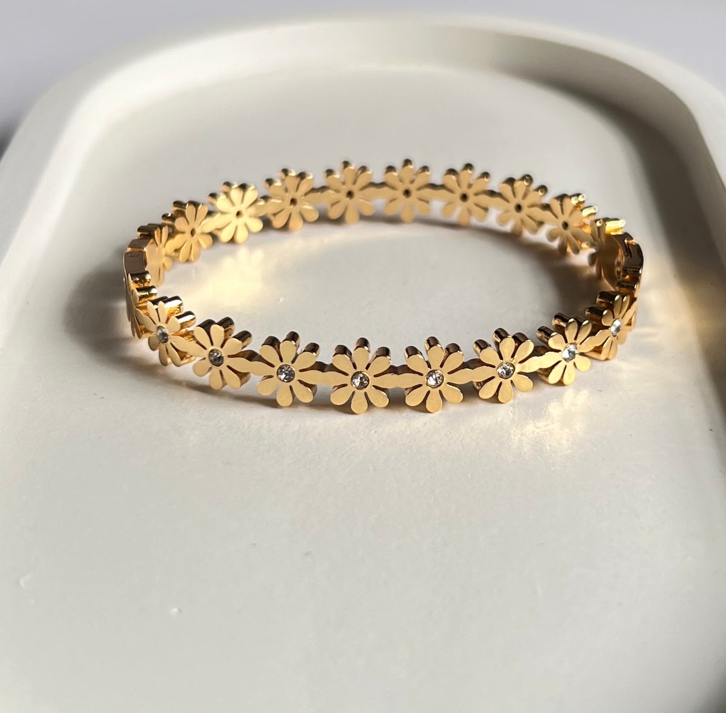 Golden Petal Kada Bracelet- Anti- Tarnish, Baby Size