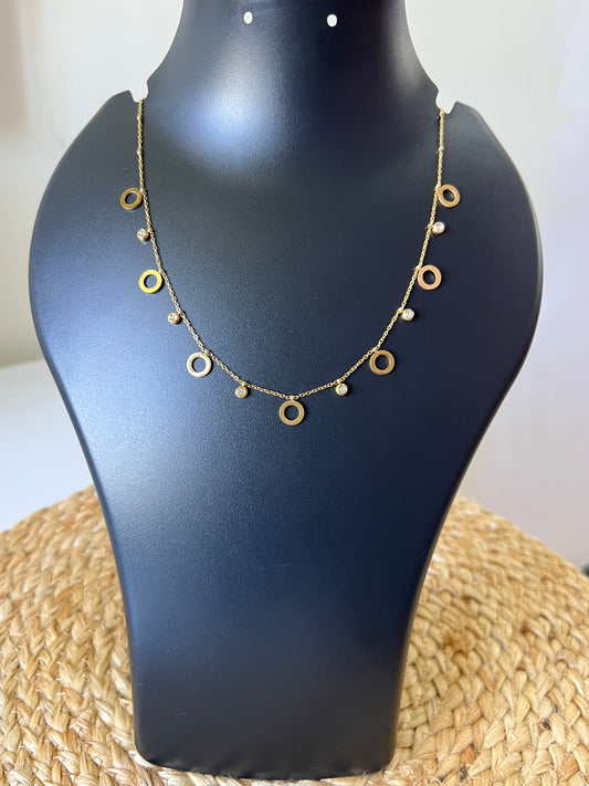 Eternal Loop - Gold Plated Circle Charm Chain