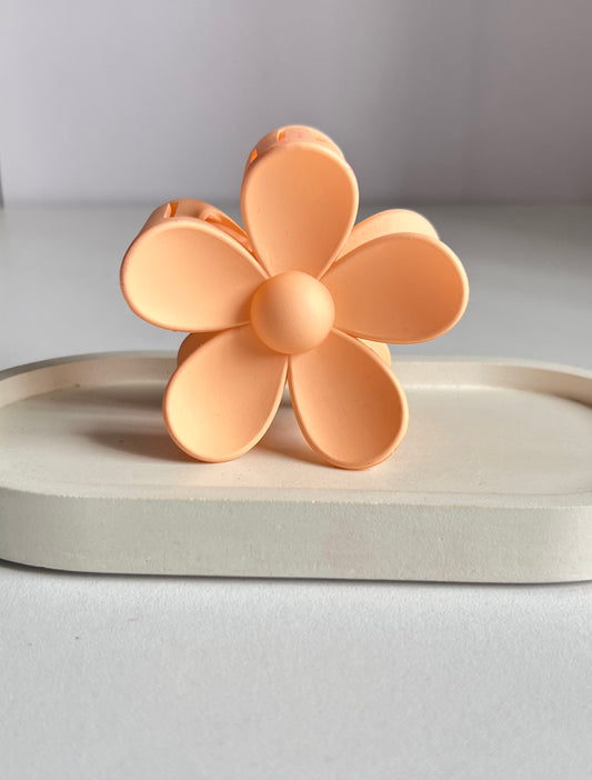 Bloom Flower Claw Clip - Light Orange