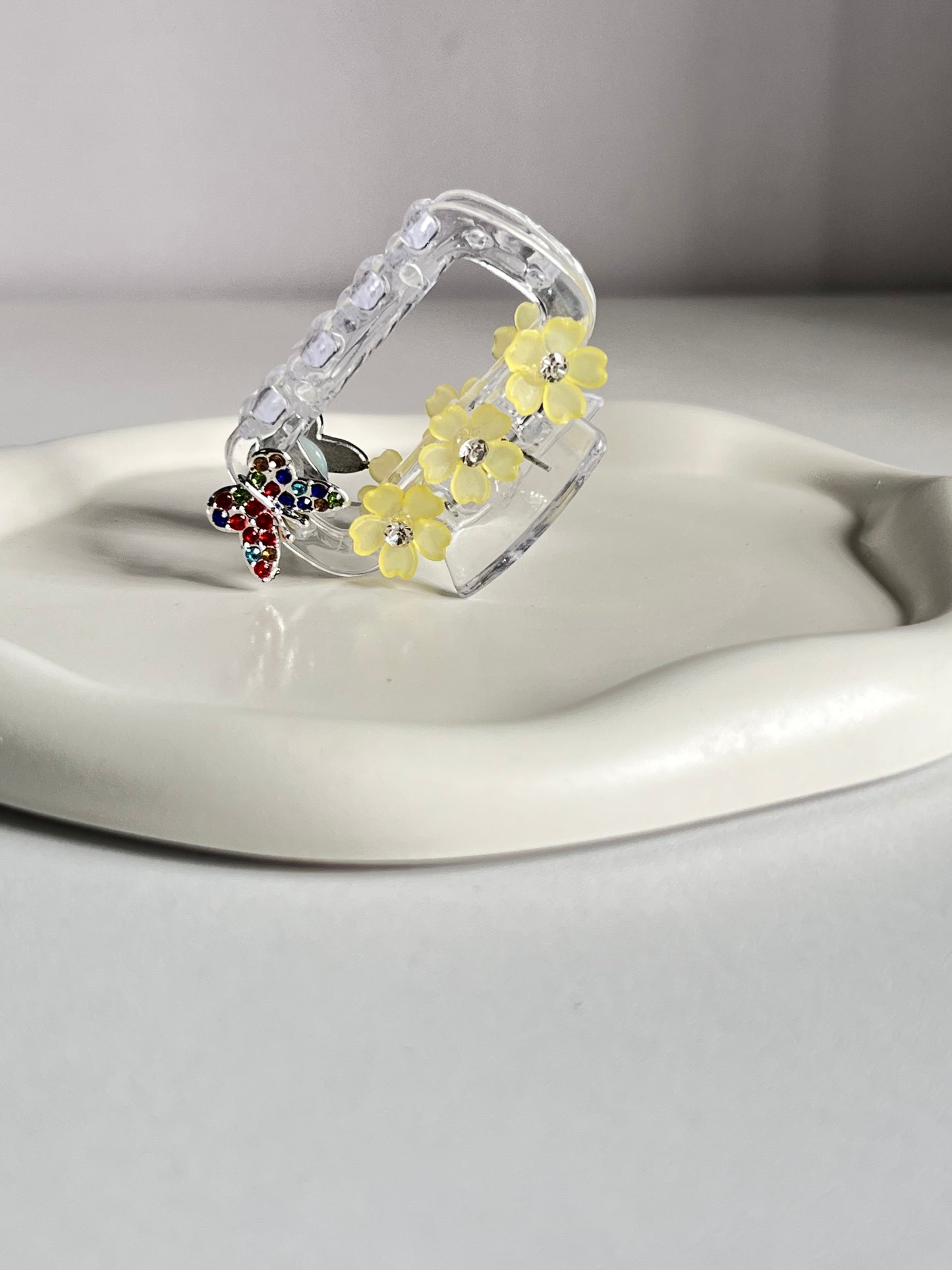Garden Whimsy Claw Clip - Yellow
