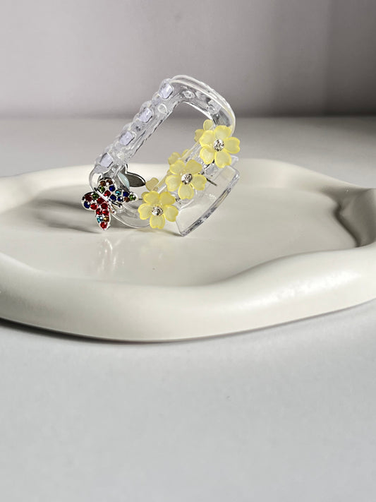 Garden Whimsy Claw Clip - Yellow
