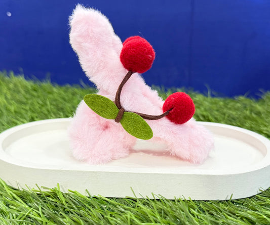 Velvet Vines Cherry Claw Clip - Pink
