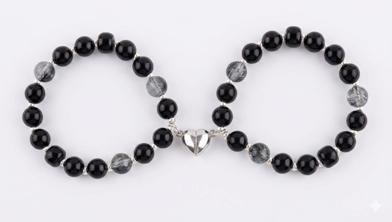 The Heart to Heart Magnetic Heart Matching Couple / Best Friends Bracelet ( Pack of 2)