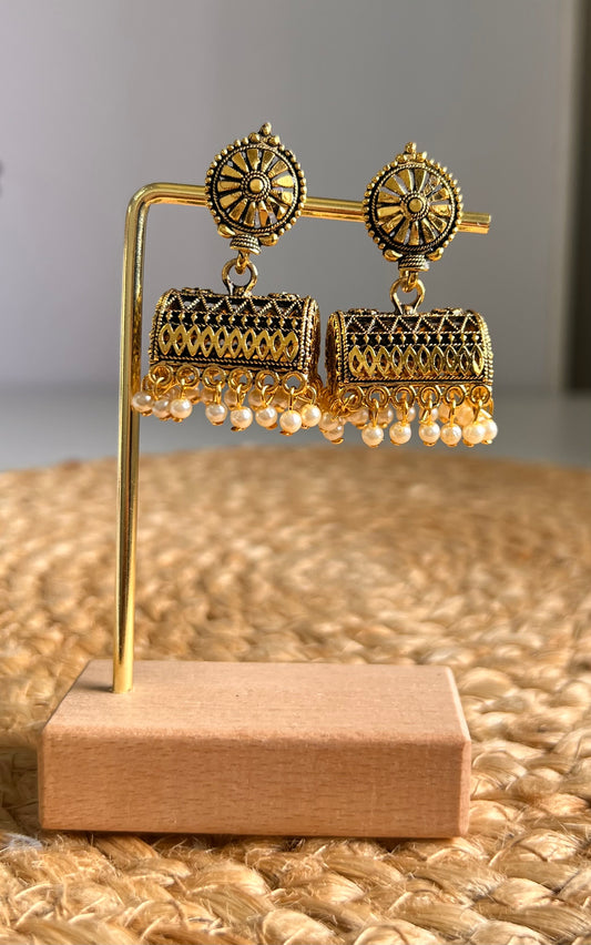 Heritage Glow Jumka Earrings
