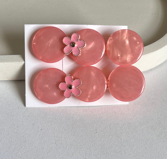 Korean Style Pink Cloud Hair Clips ( 2 Pieces)