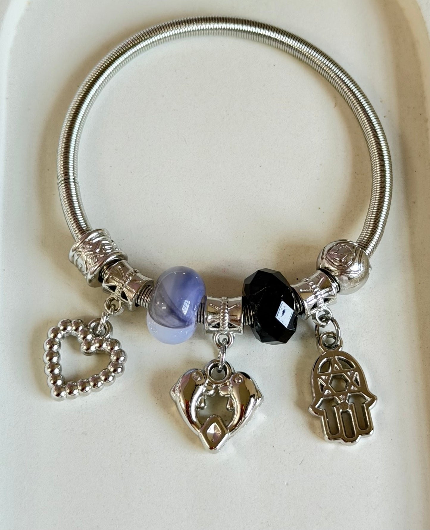 Midnight Nebula Pandora Style Charm Bracelet