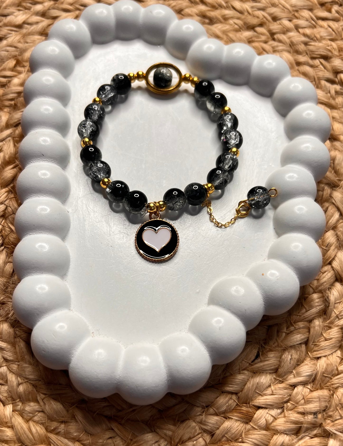 Korean Style Black Heart Bracelet