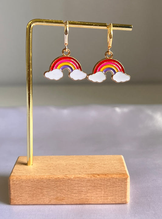 Rainbow Pop Hoops Earrings