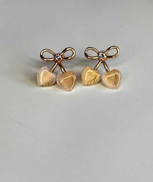 Cute Heart Bow Earrings