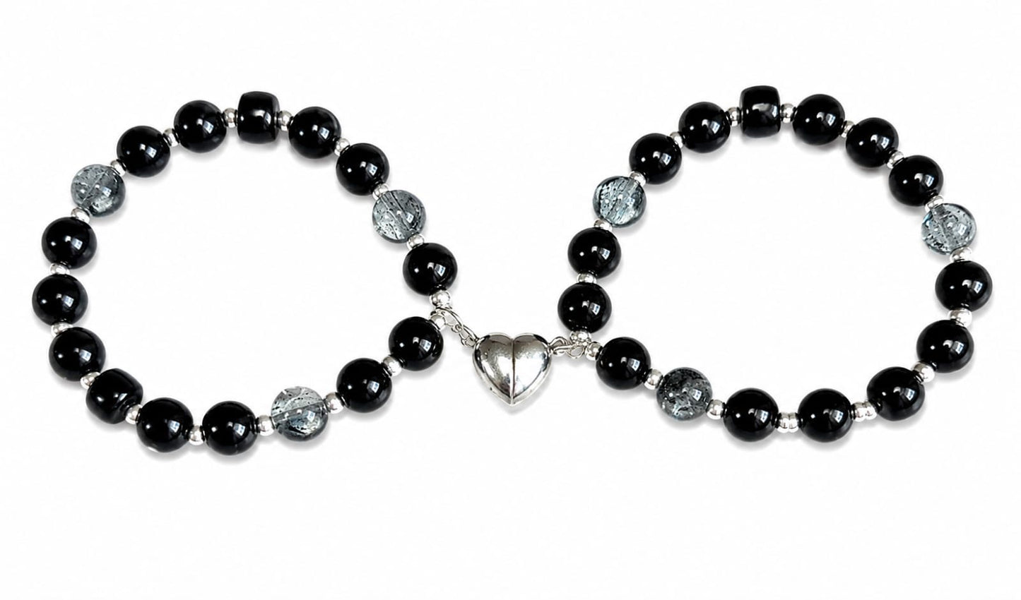 The Heart to Heart Magnetic Heart Matching Couple / Best Friends Bracelet ( Pack of 2)