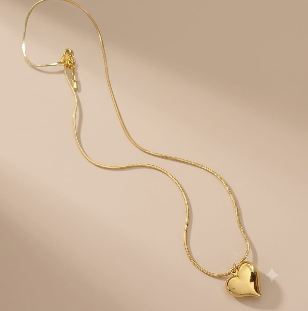 The Puffy Heart Anti Tarnish Neck Chain