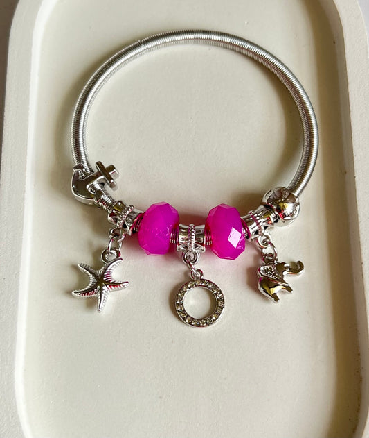 Blush Horizon Pandora Style Charm Bracelet