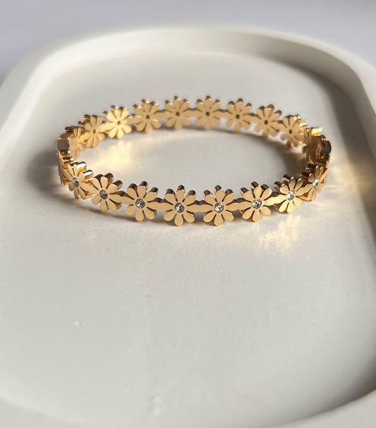 Golden Petal Kada Bracelet- Anti- Tarnish, Baby Size