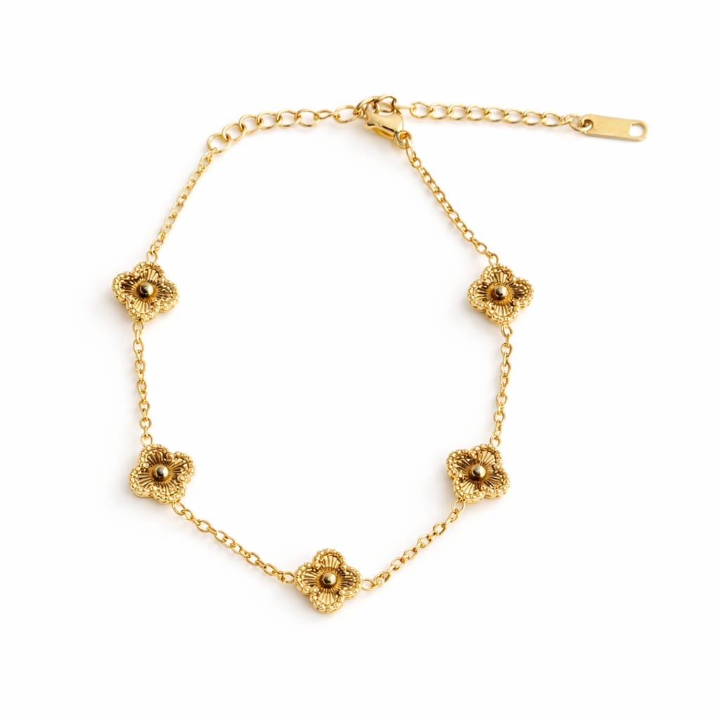 Lucky Glow Mini Golden Clover Bracelet