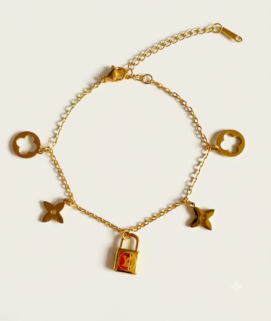 Locked in Charm Anti Tarnish Chain Bracelet